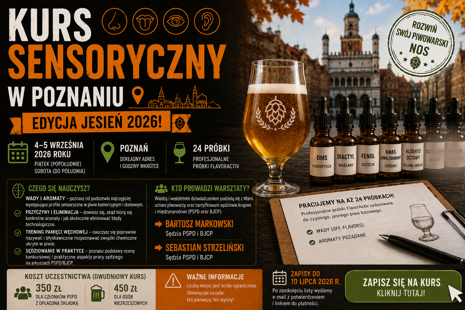 🎓 Kurs sensoryczny w Poznaniu – Edycja Jesień 2026! 🍻