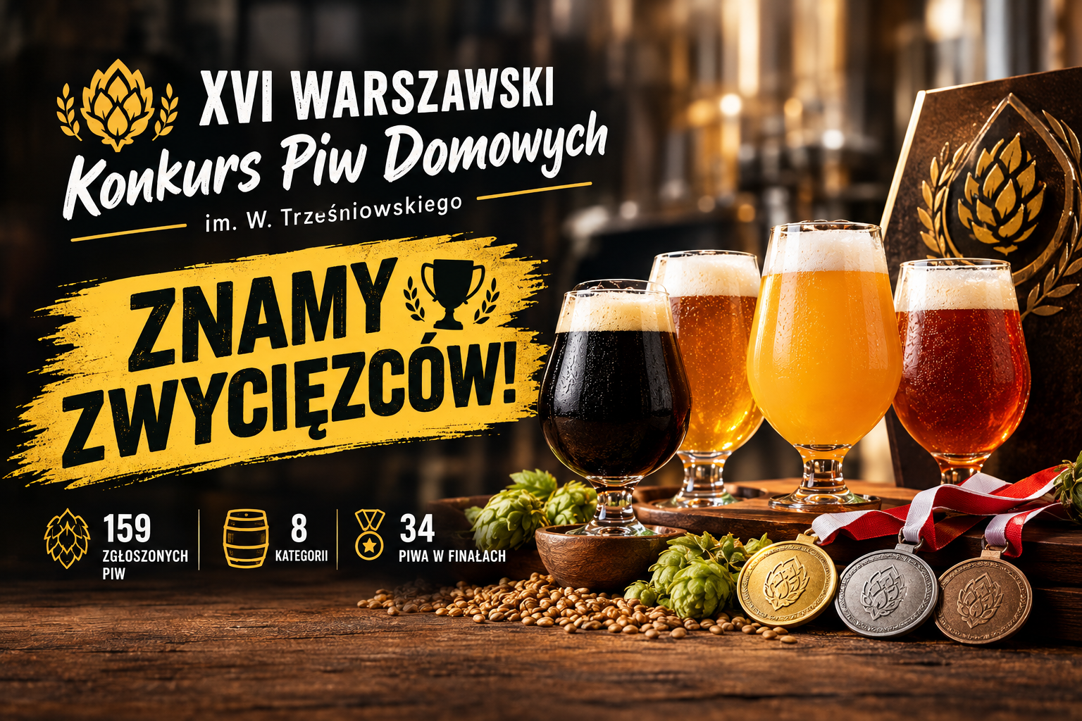 XVI Warszawski Konkurs Piw Domowych 2026 – znamy zwycięzców!